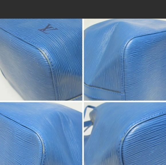 💋HP💋Authentic Louis Vuitton Epi Petit Noe Large Blue Gold - Picture 8 of 12